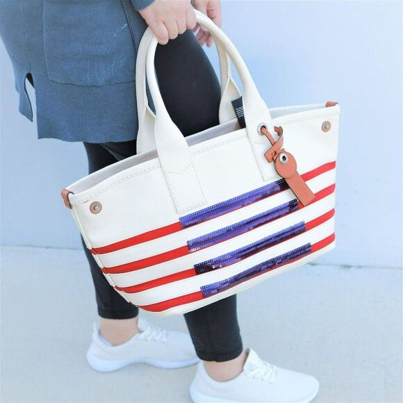 NWT Marc by Marc Jacobs St. Tropez Canvas Beach Tote - Picture 3 of 12